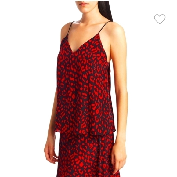 Alice+Olivia Contessa leopard print camisole red medium NWT - Picture 2 of 12